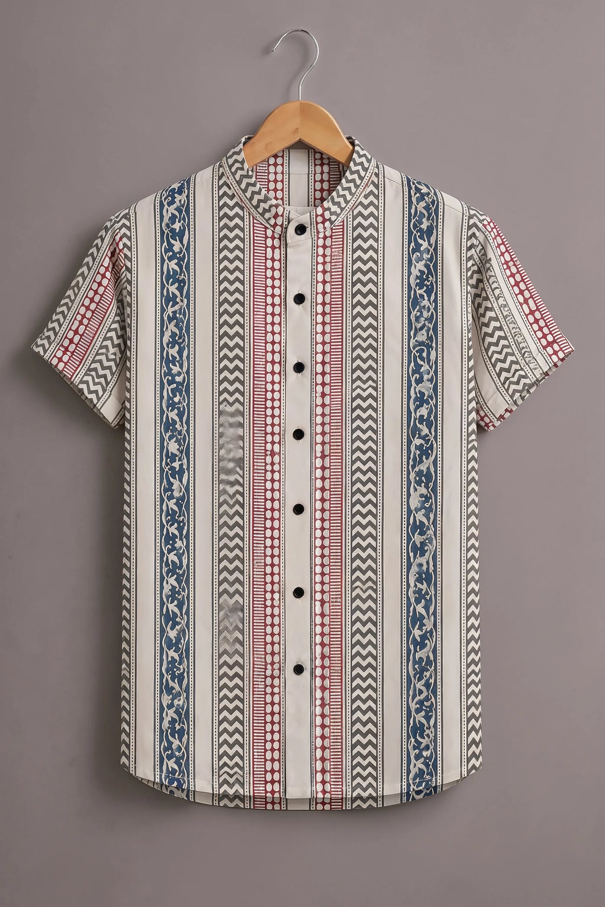 Men's Ethnic Stripe Art Shirt