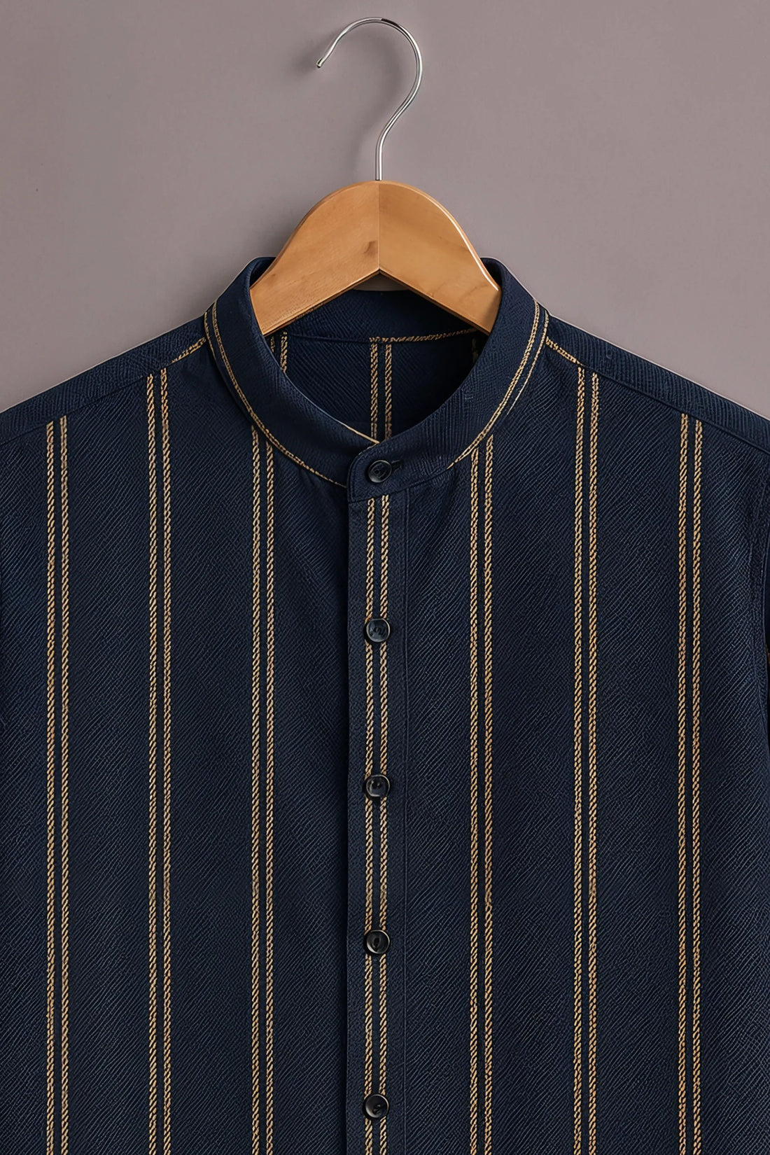 Men's Navy Gold Stripe Shirt
