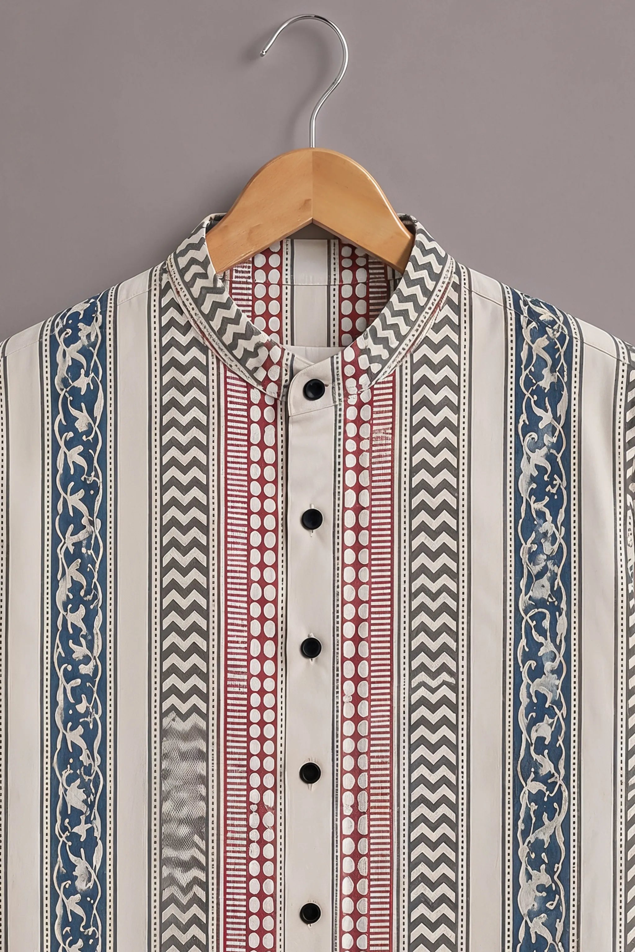 Men's Ethnic Stripe Art Shirt