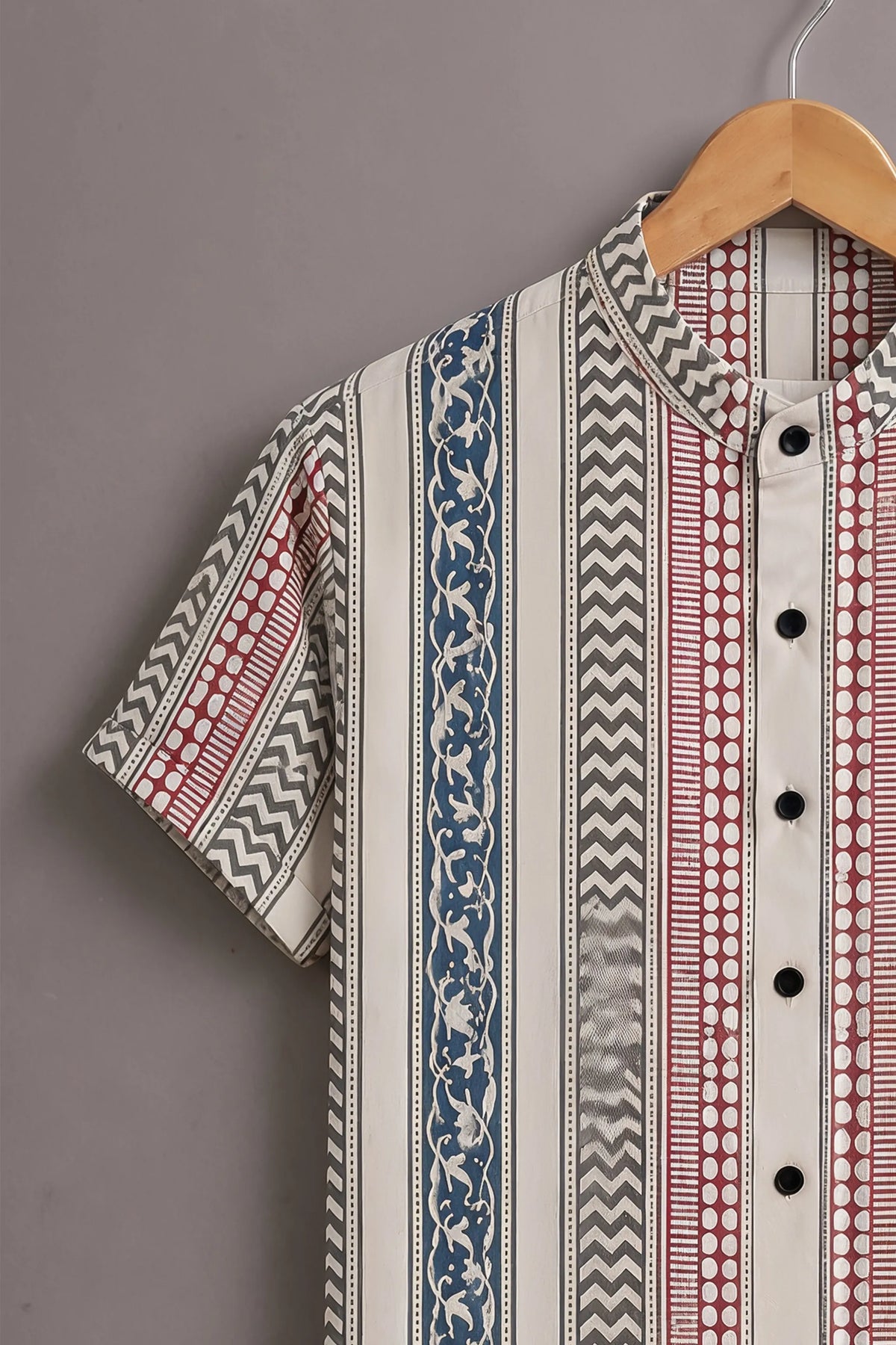 Men's Ethnic Stripe Art Shirt